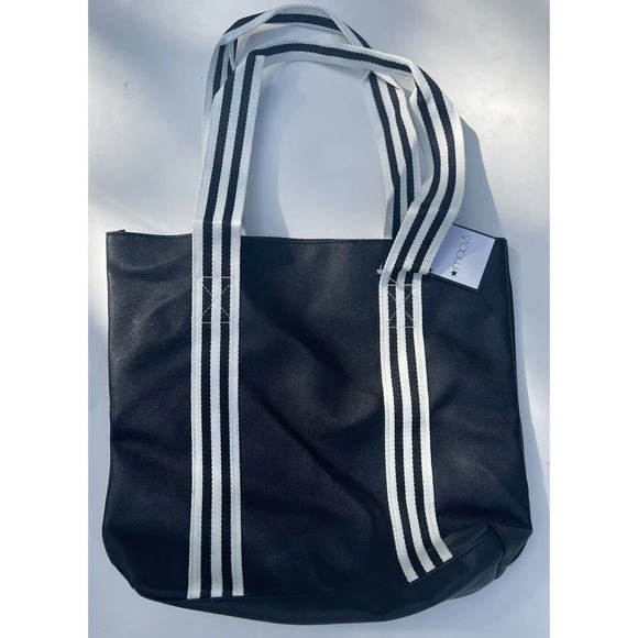 Tote Bag from Macy's - Black Faux Leather New With Tag - Picture 6 of 8